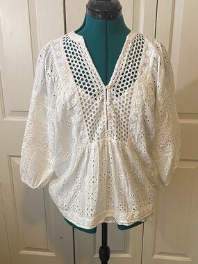Sundance eyelet top with cami